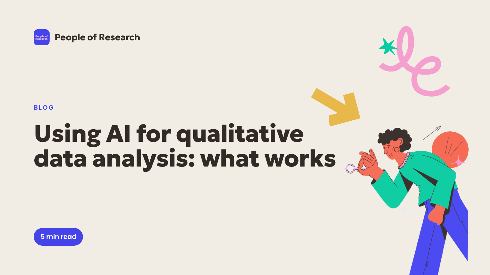 Illustration of AI assisting qualitative analysis
