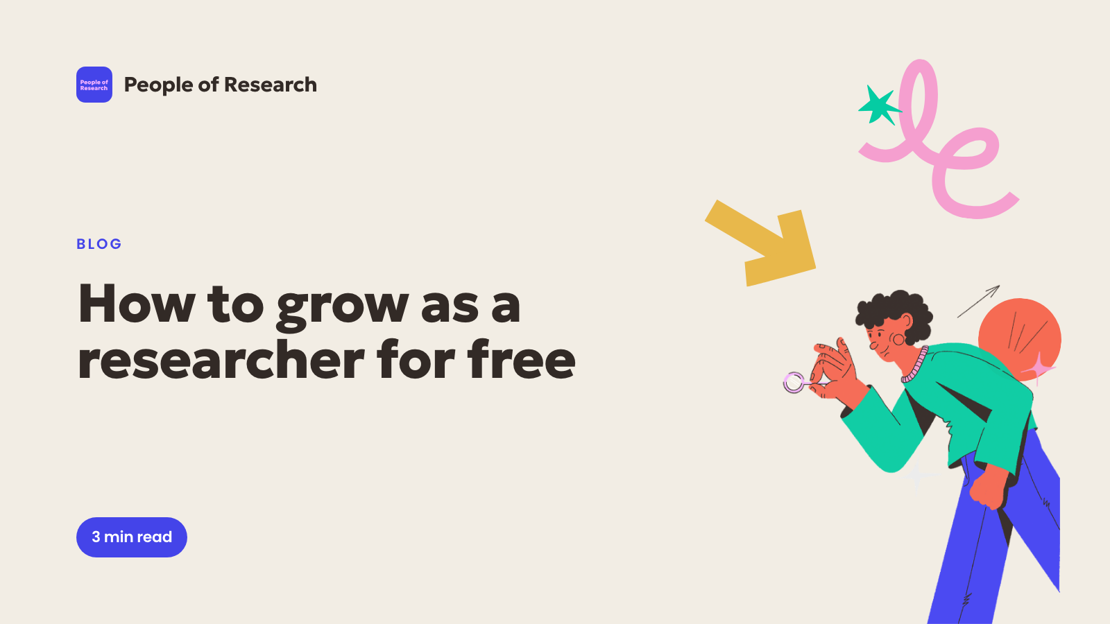 Illustration of a researcher growing their network