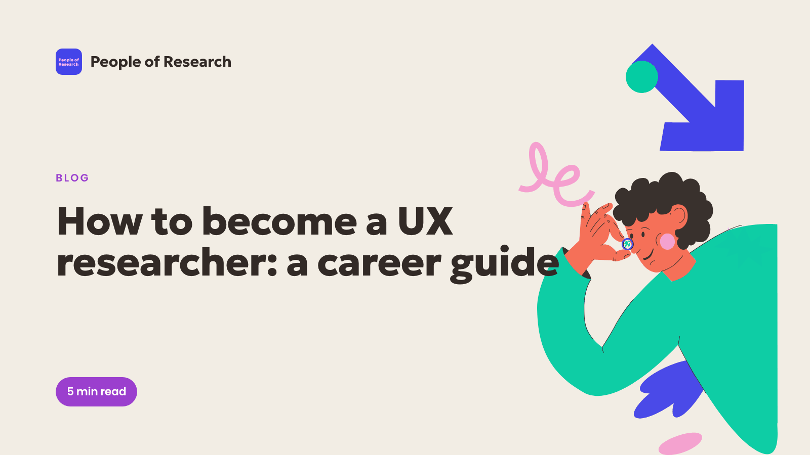 Illustration of a person starting a research career