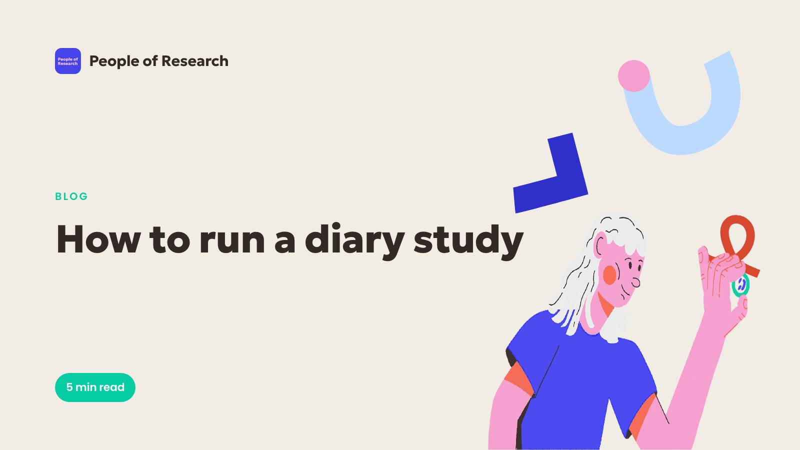 Illustration of a participant logging a diary entry