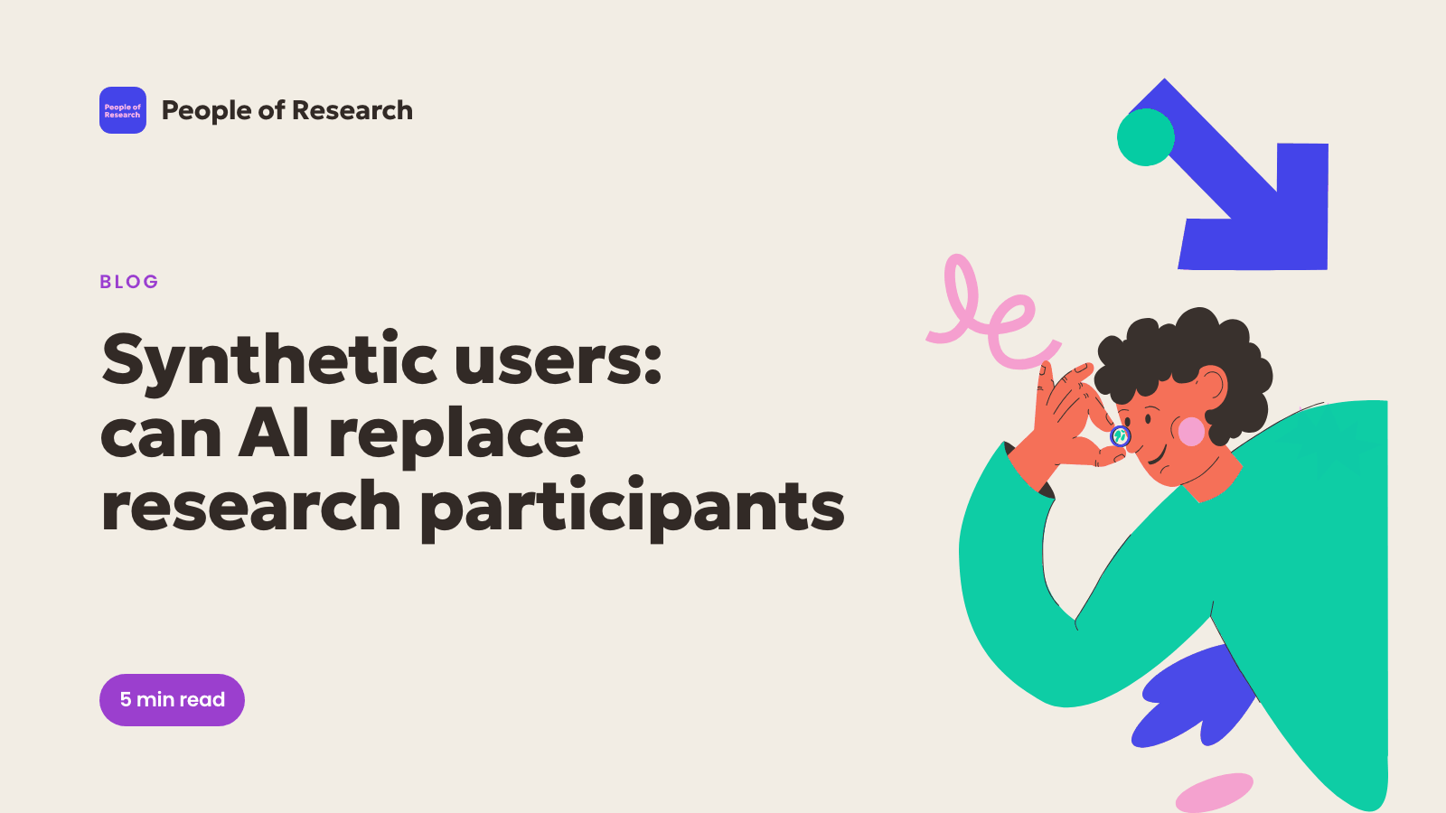 Illustration questioning synthetic AI users