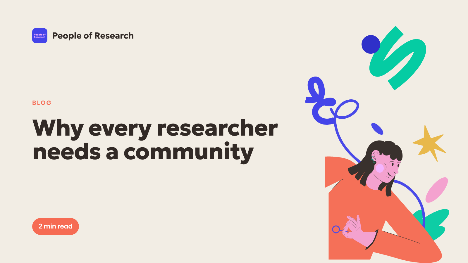 Illustration of a community of researchers together